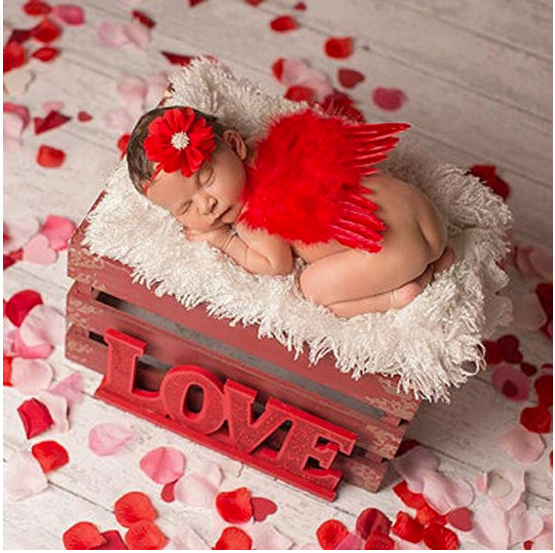 Newborn Baby Angel Wings Headband Costume Photo Photography Props Outfit