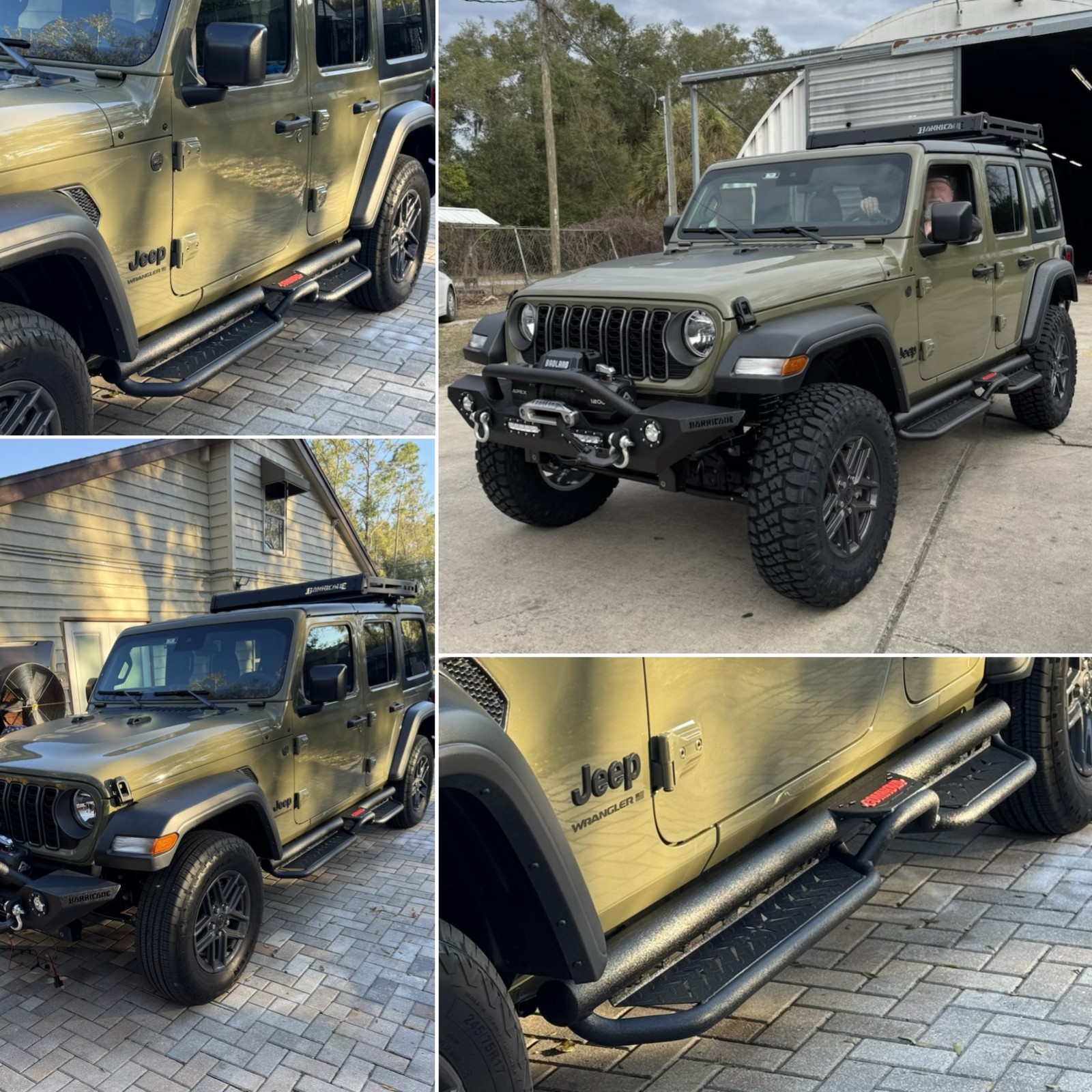 2-Stairs Running Boards For 2018-2026 Jeep Wrangler JL 4 Door Drop 6" Side Step