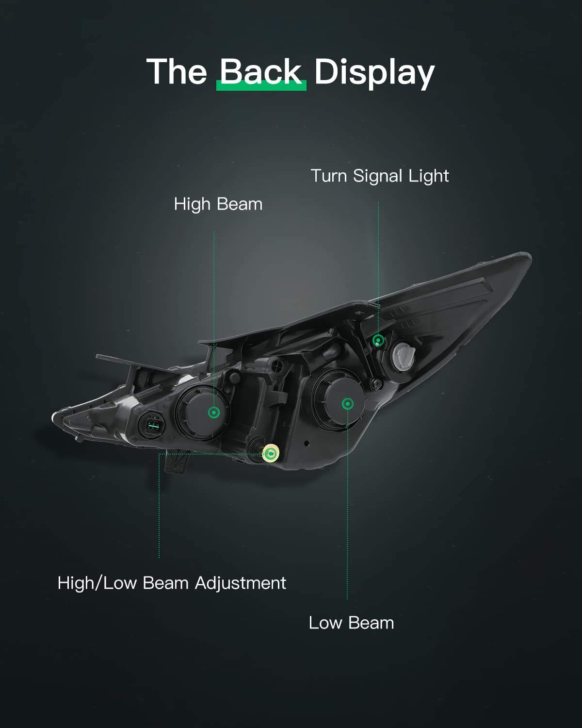 Headlight Assembly Replacement Fit 2011-2014 For Hyundai Sonata