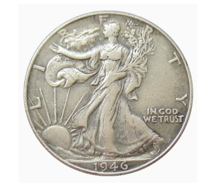 Bulk Lot of 3 1944-1946-S Half Dollar Walking Statue of Liberty Silver Coin