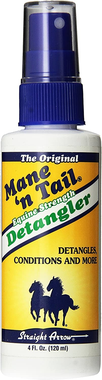 Straight Arrow Mane N Tail Equine Detangler Spray Non-Sticky 4-Ounce - 2 Pack