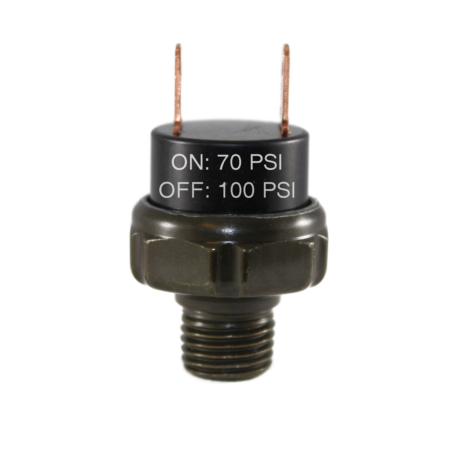 70-100PSI Air Pressure Switch Tank Mount Thread 1/4" NPT 12V/24V For Train Horn