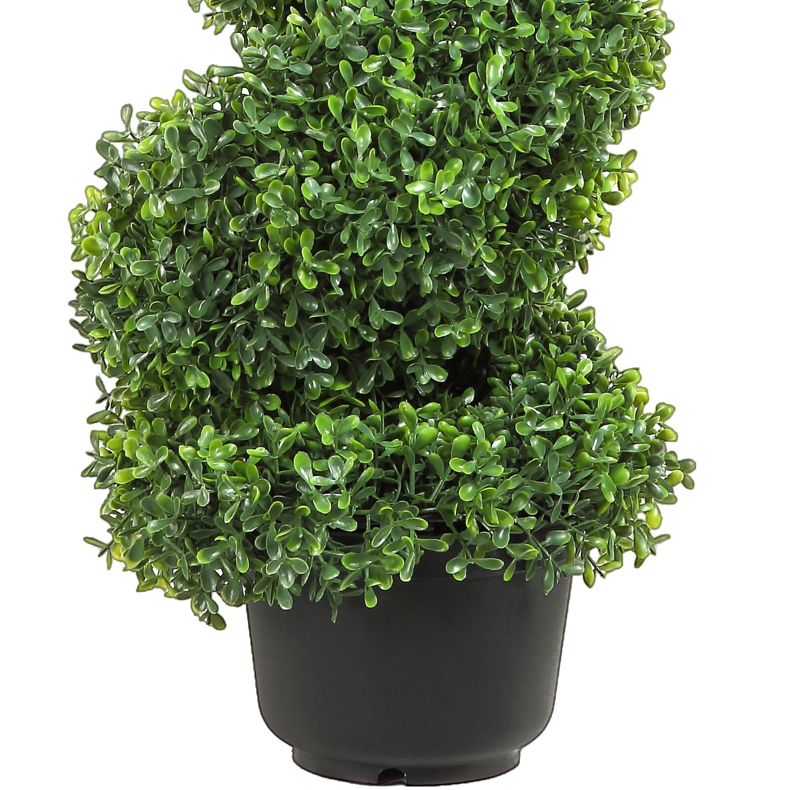 2 Pack 3' Artificial Boxwood Spiral Topiary Tree UV Home Decor Indoor Outdoor
