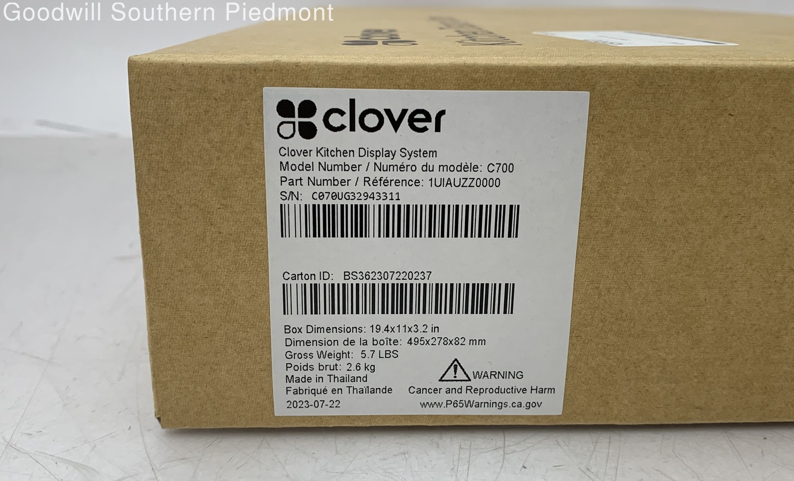 Clover C700 Kitchen Display System - New (#D5X)