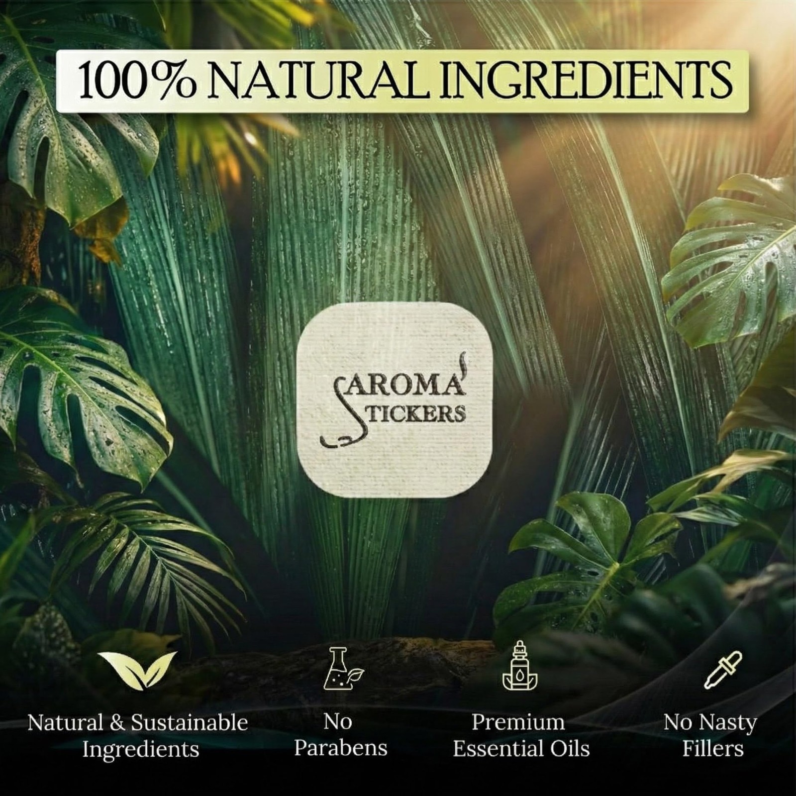 AROMA STICKERS® Original Blend ENERGIZE - 100% Natural 1 Fl Oz (Pack of 3)