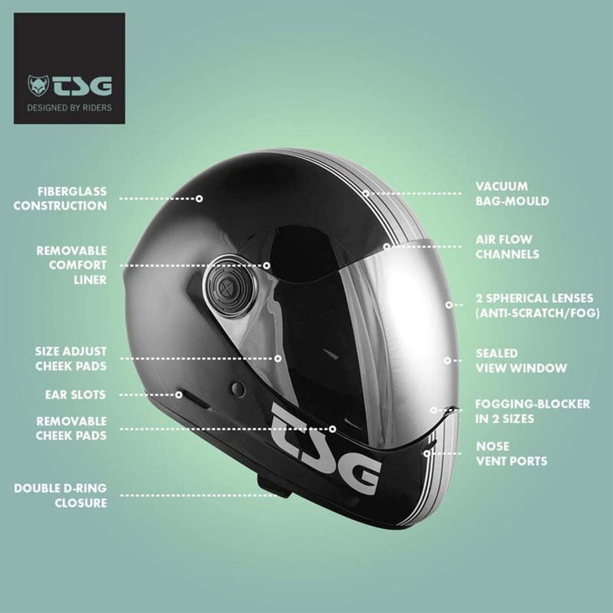 TSG - Pass Pro Full-face Helmet, Downhill Skateboarding, Matt Pink, Medium