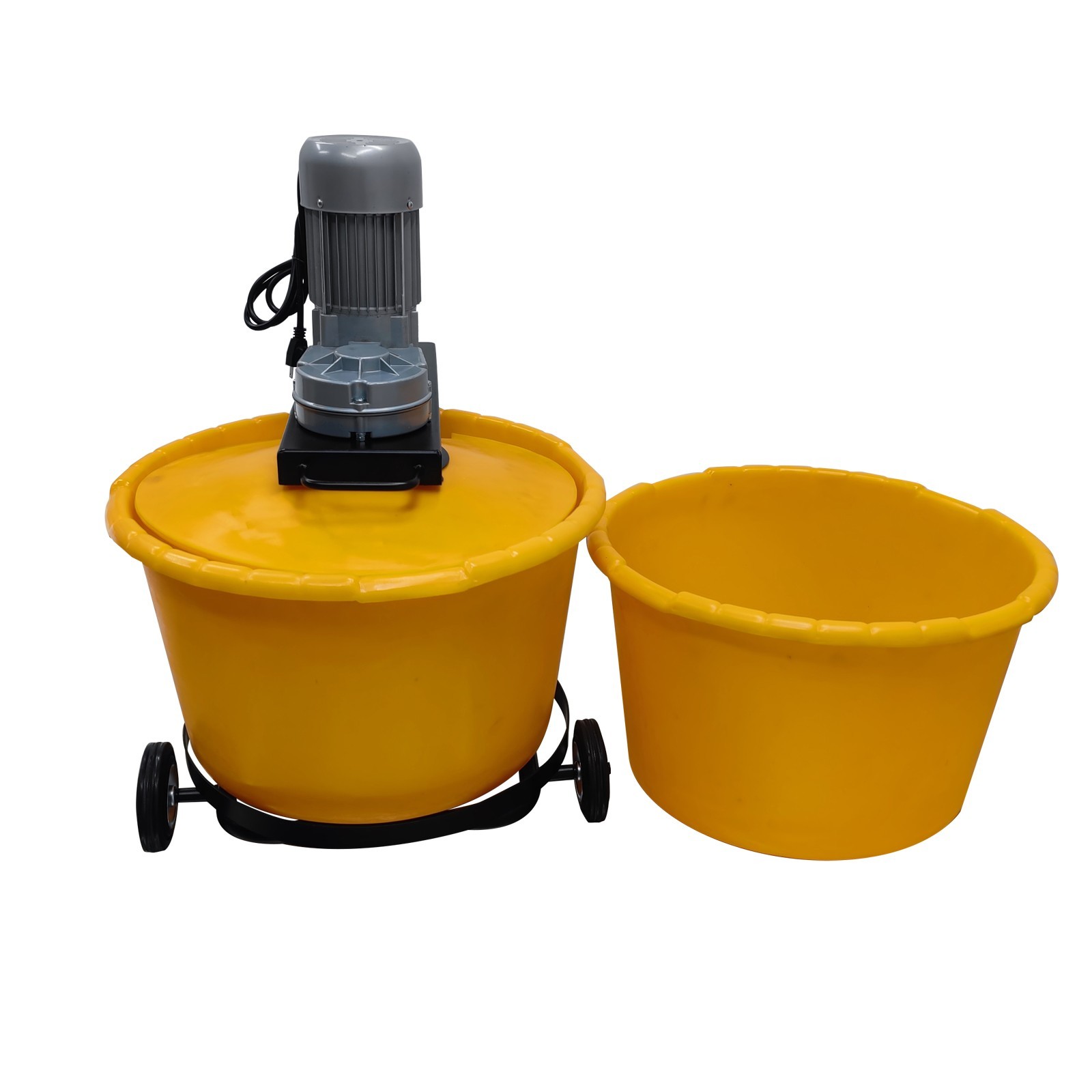 2.3 cu.ft Electric Bucket Mixer Mortar Epoxy Plaster Mixing Machine w/Wheel 375W