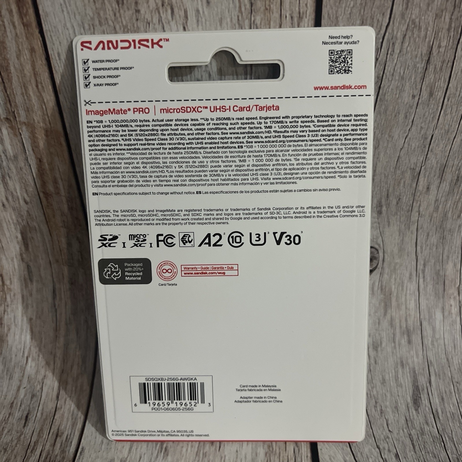 SanDisk 256GB ImageMate PRO microSDXC UHS-1 Memory Card