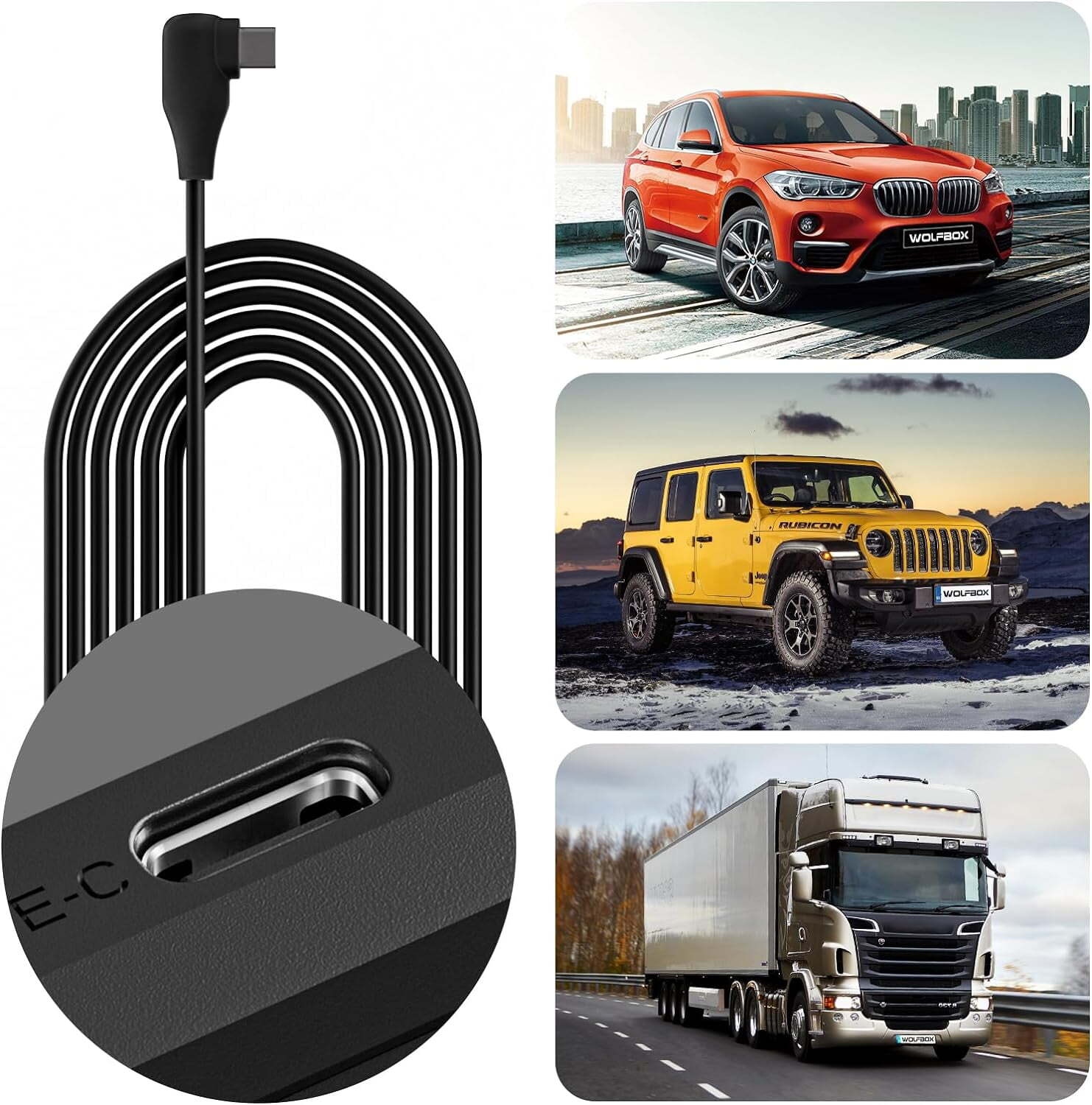 WOLFBOX Hardwire Kit for G840S/G930/G850/G900/I07 Dash Cam, Parking Monitor