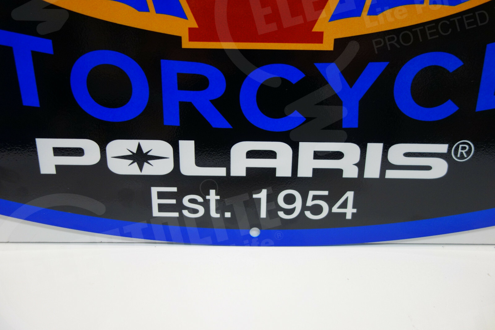 VICTORY MOTORCYCLES DEALERSHIP LIMITED DIE CUT RARE ENAMEL SIGN 17.5"x30"