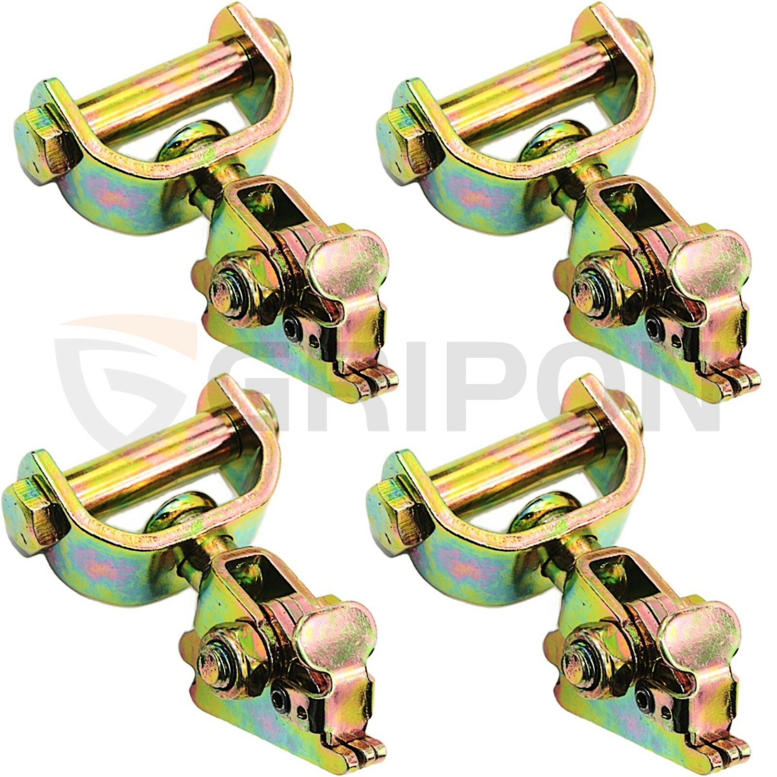 GRIPON 4x E Track Fitting Web Idler Auto Hauler Trailer Cargo Over Tire Strap