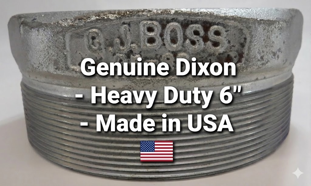 Dixon GB68 Boss Ground Joint Female Spud 6" NPT Steam Hose Coupling GB-68