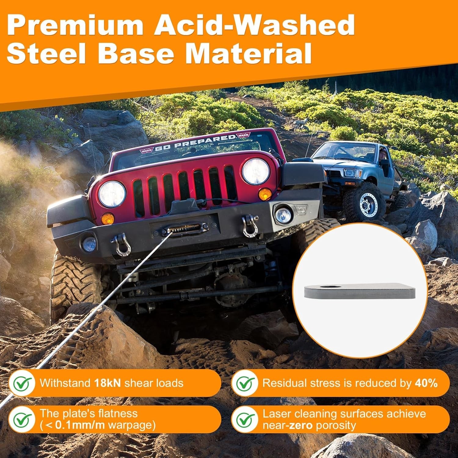 Weld On Tabs 1/2" Hole 1/4 Thick Steel Brackets Shock Mount Trailer Universal 4X