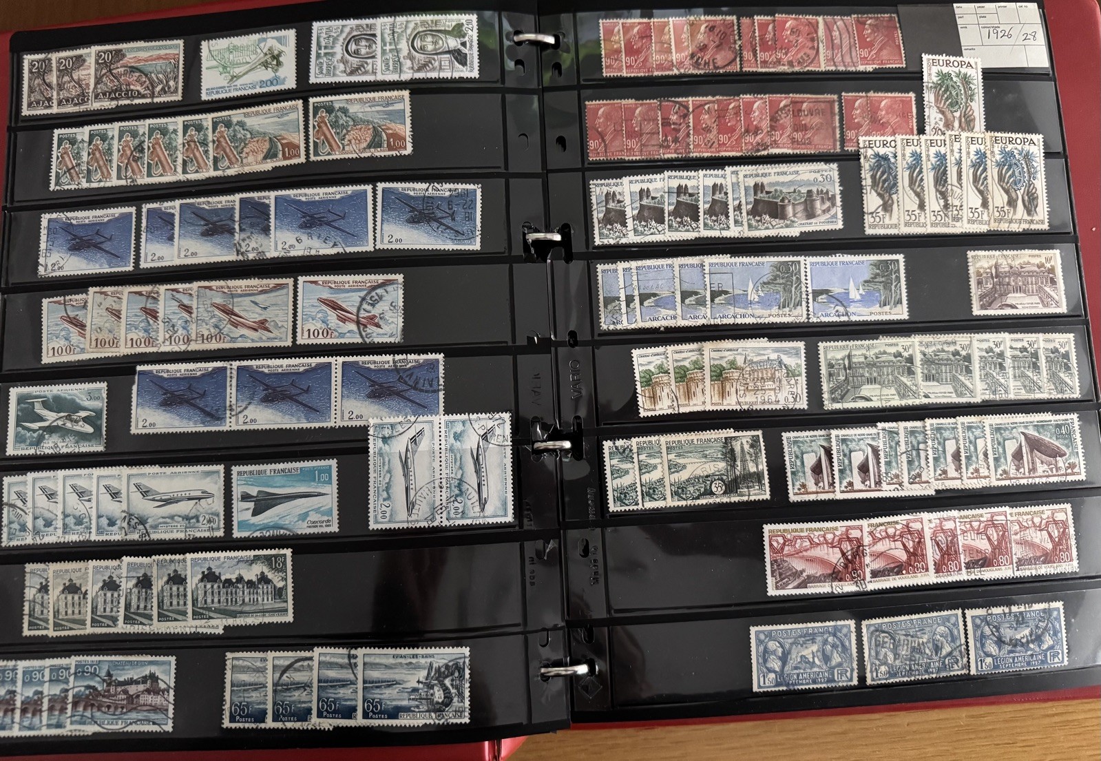 France Stamp Collection With 70 Pages PVC Album 1900-Modern-Some Early Good CV