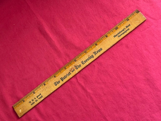 Vtg The Patriot The Evening News Newspaper Harrisburg PA Advertising Wood Ruler