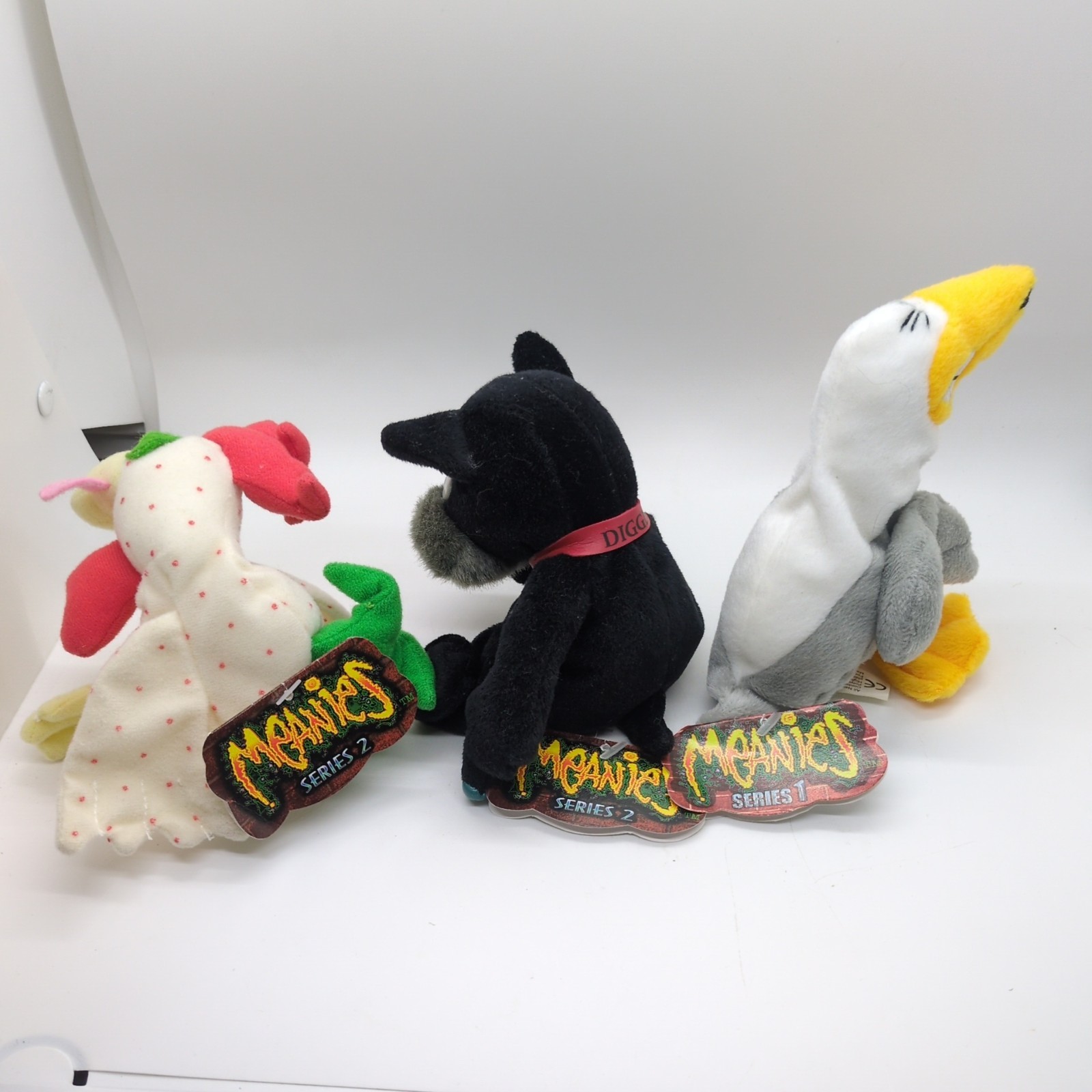Series 1 and 2 MEANIES Beanie Stuffed Toy Lot of 3