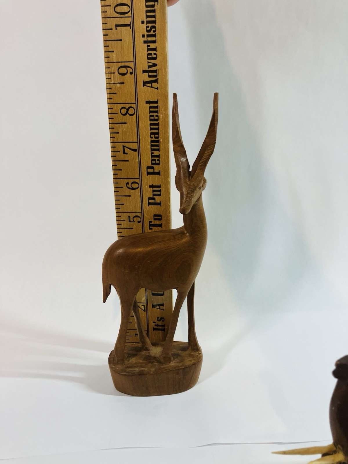 Mid Century Hand Carved Wood Animal Figurines African Folk Art Set Of 6