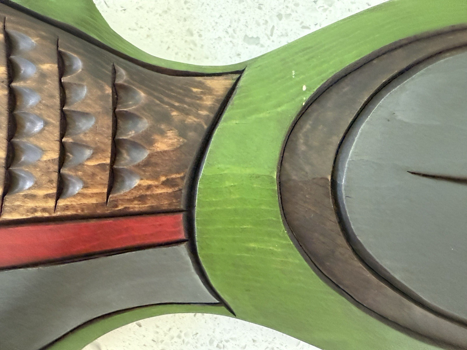 Original Kwakiutl Salmon Spawning Wood Carving by Demsey Willie, Estate Find