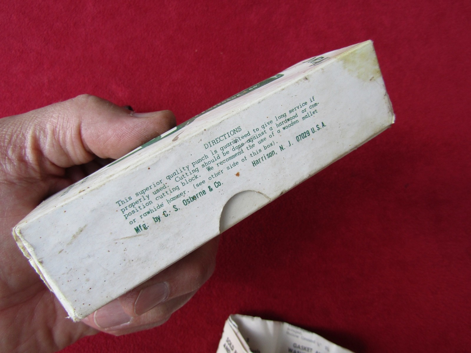 C.S. OSBORNE 149 Arch Punch 11/16" Round Circular Leather Rubber Vinyl Made USA