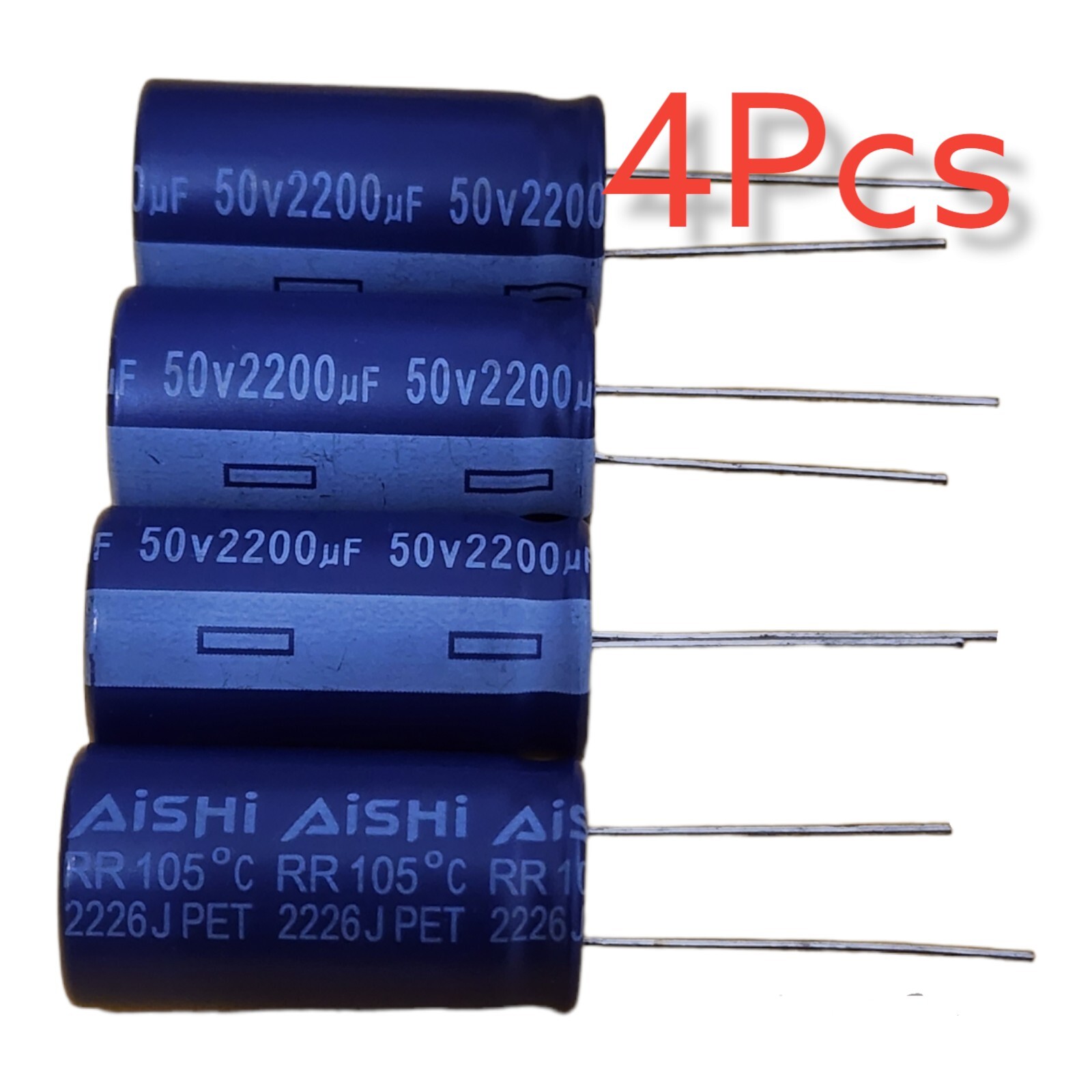 2200uF 50v Electrolytic Radial Lead Capacitor (4Pieces) USA