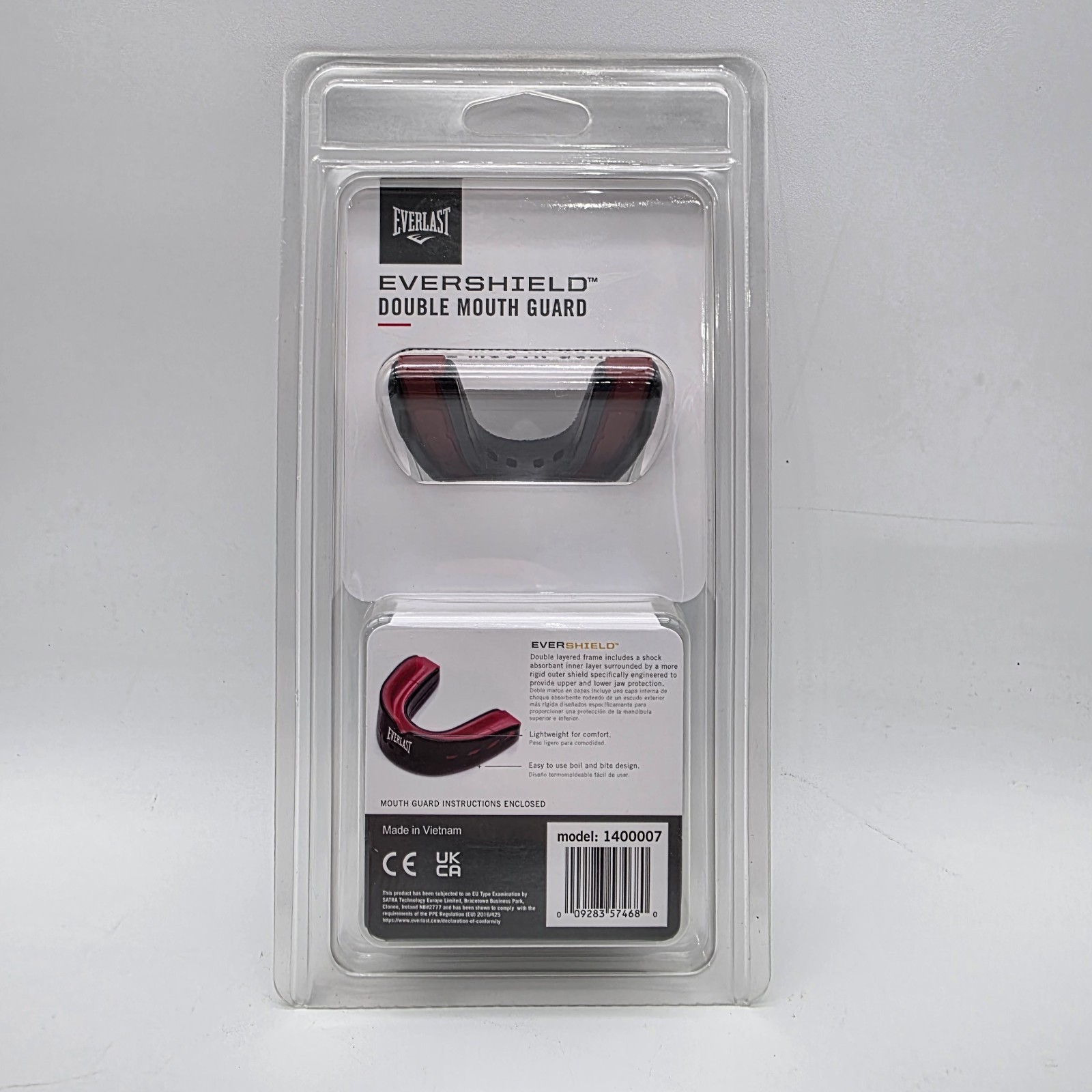 New Everlast Evershield Double Mouthguard Black Boxing & MMA Model: 1400007