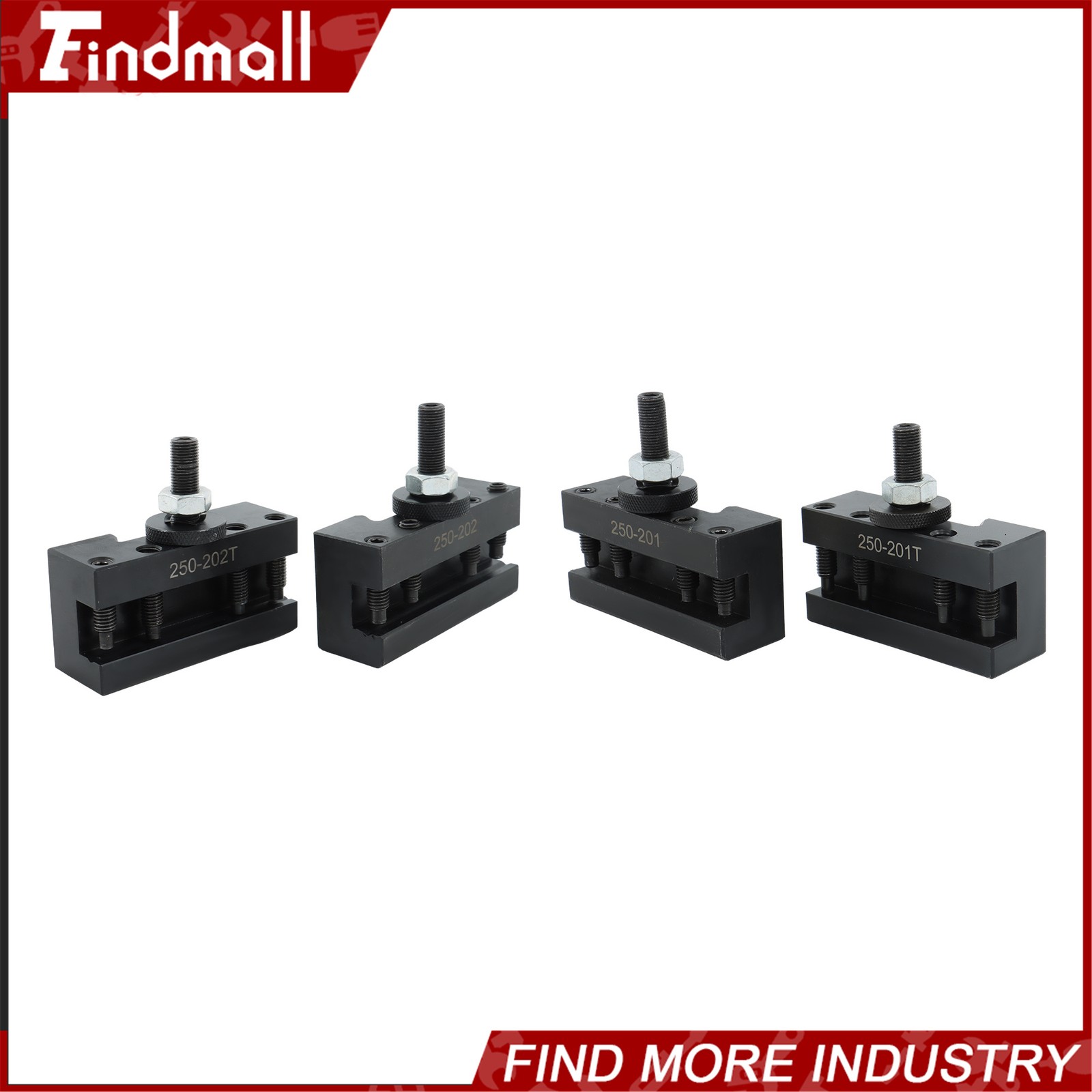 Findmall BXA Tool Post Tool Holder 4 Pc For 250-201 250-201XL 250-202 250-202XL