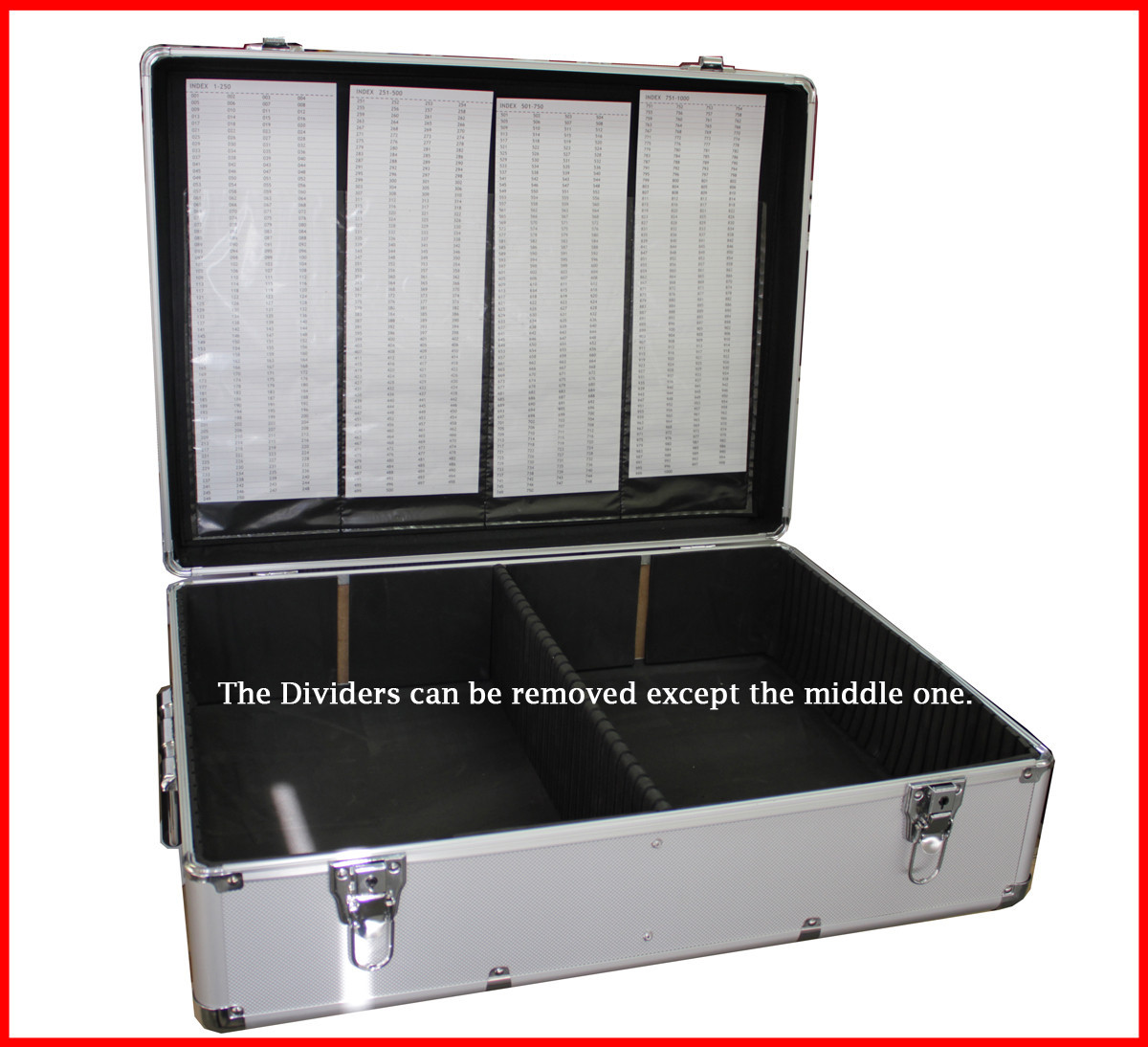 1000 CD DVD Silver Aluminum Media Storage Case Mess-Free Holder Box with Sleeves
