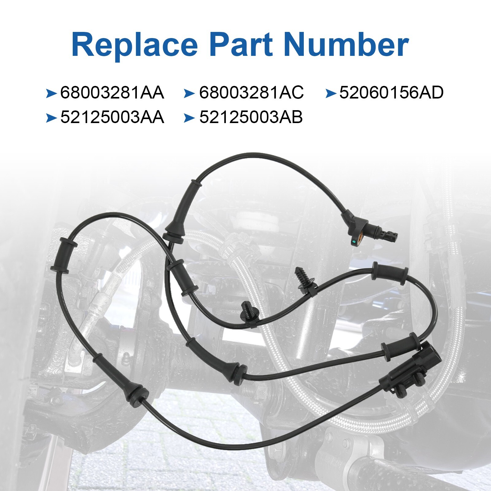 4 PCS Front Rear Left Right ABS Wheel Speed Sensor for 2007-2017 Jeep Wrangler