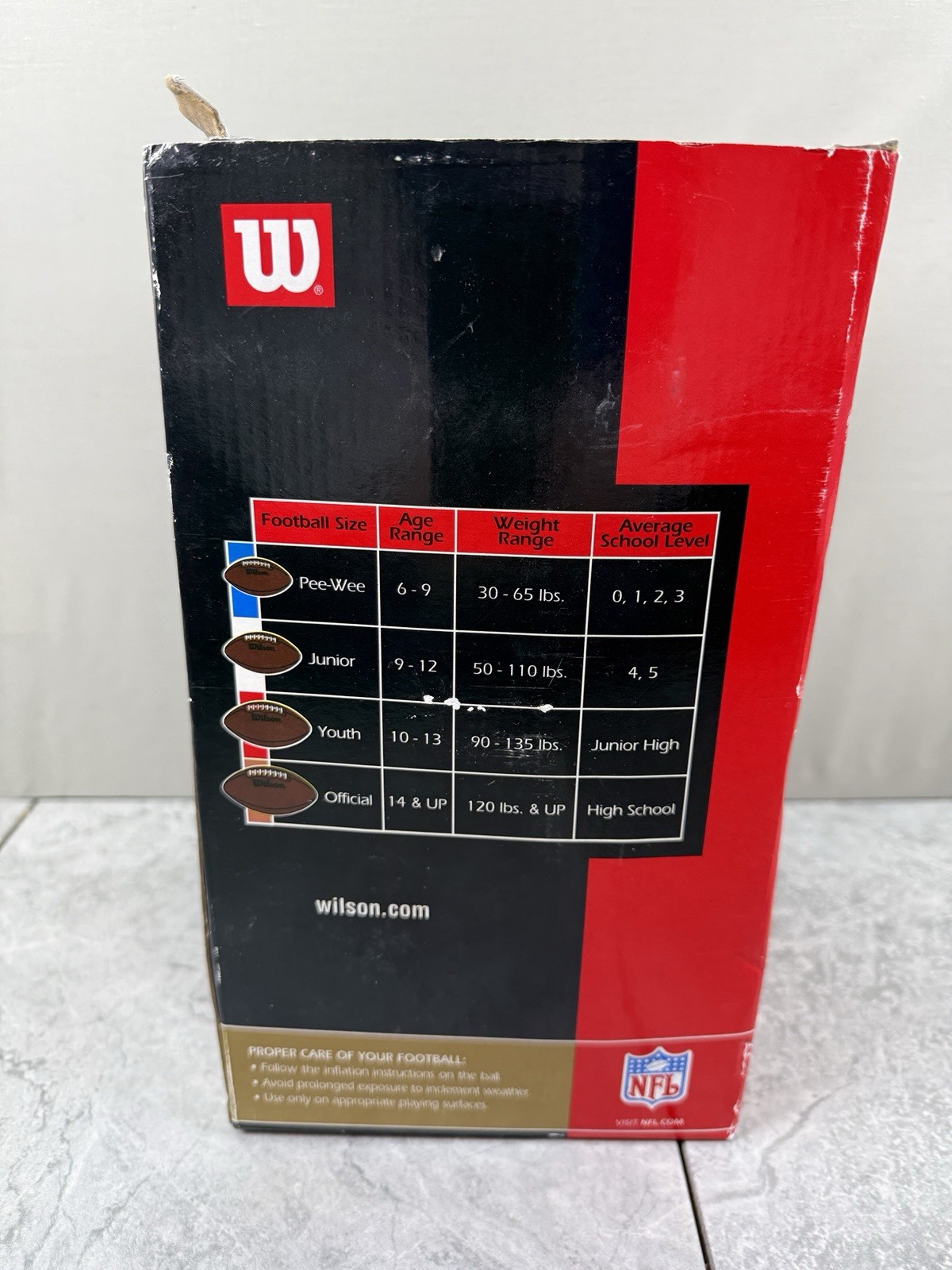 Wilson Football F1795 HDS NFL AFC NFC Official Size Super Grip Cover Pro Comp