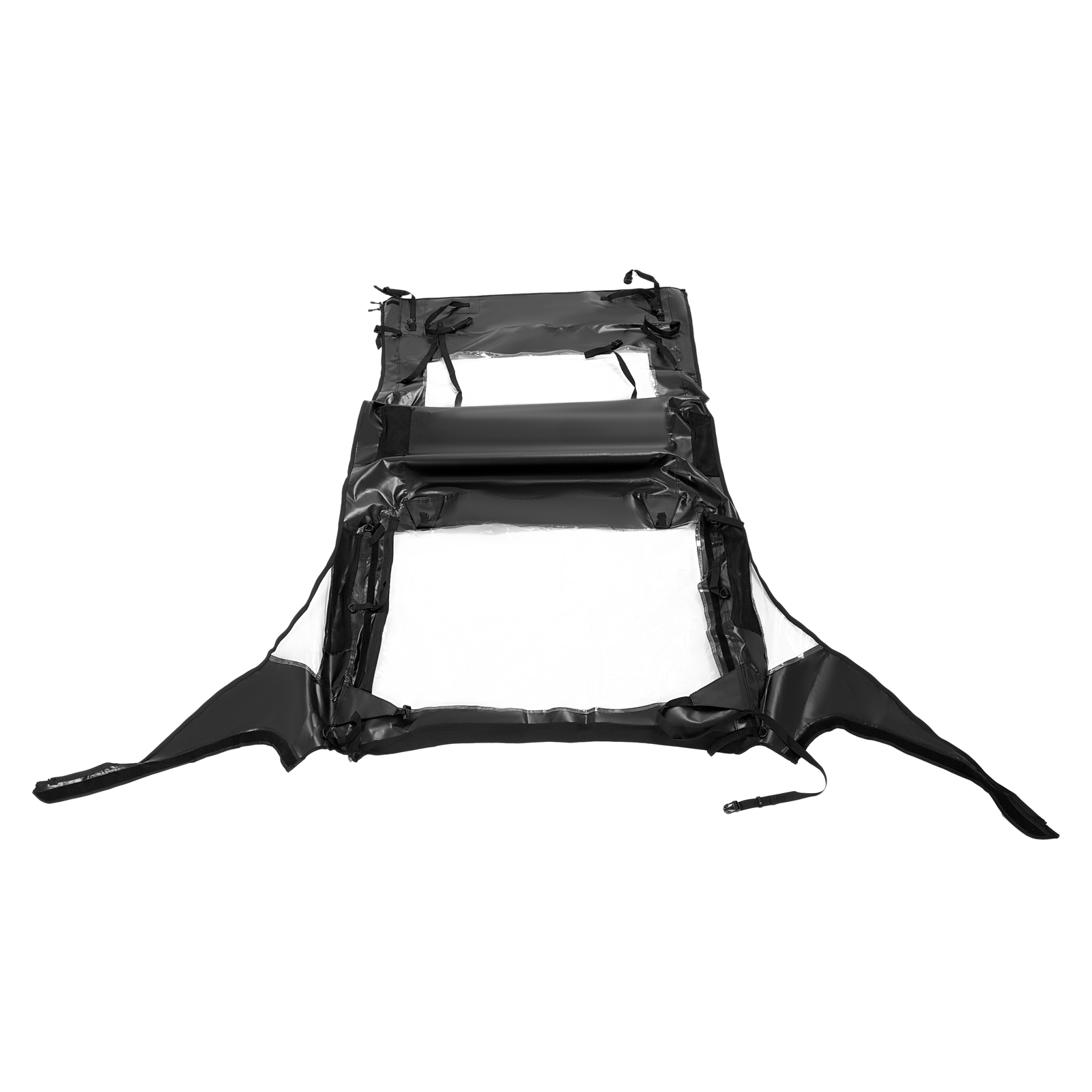 Black+Clear Soft Door UTV Cab Enclosure For 15 Kawasaki Mule 600 610 4x4 XC