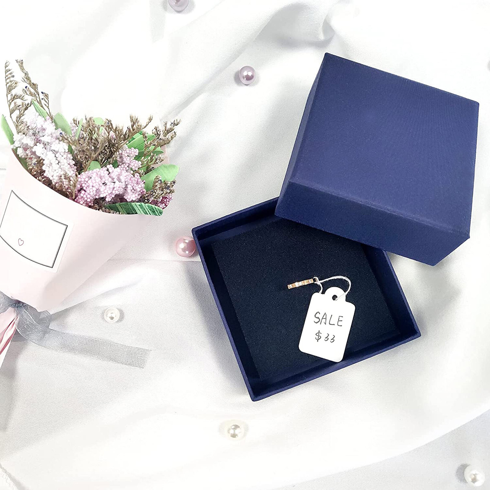 Garage Sale Price Tags Size #5 Blank White Merchandise Hang String Strung New