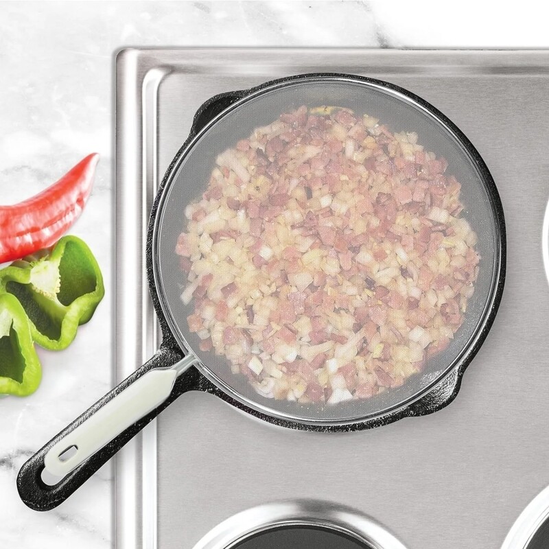 Splatter Screen for Frying Pan Stainless Steel Fine Mesh Grease Splatter Guard