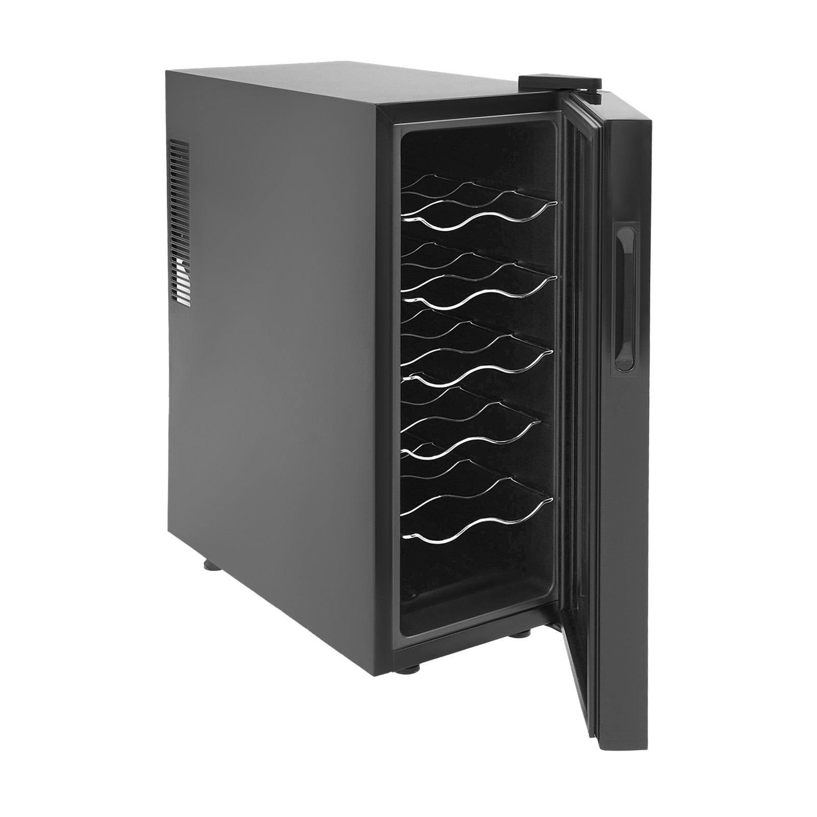 Wine Fridge 12-bottle Champagne Wine Fridge Bars Wine Cooler Refrigerator Black