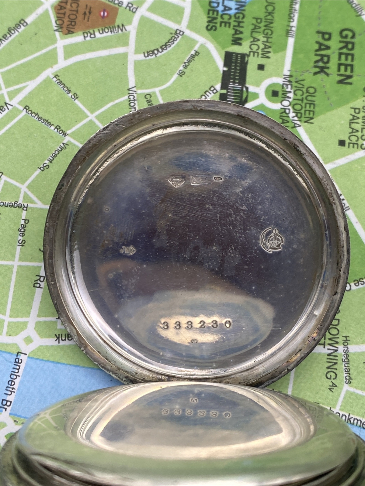 Silver IWC pocket Watch, Montre