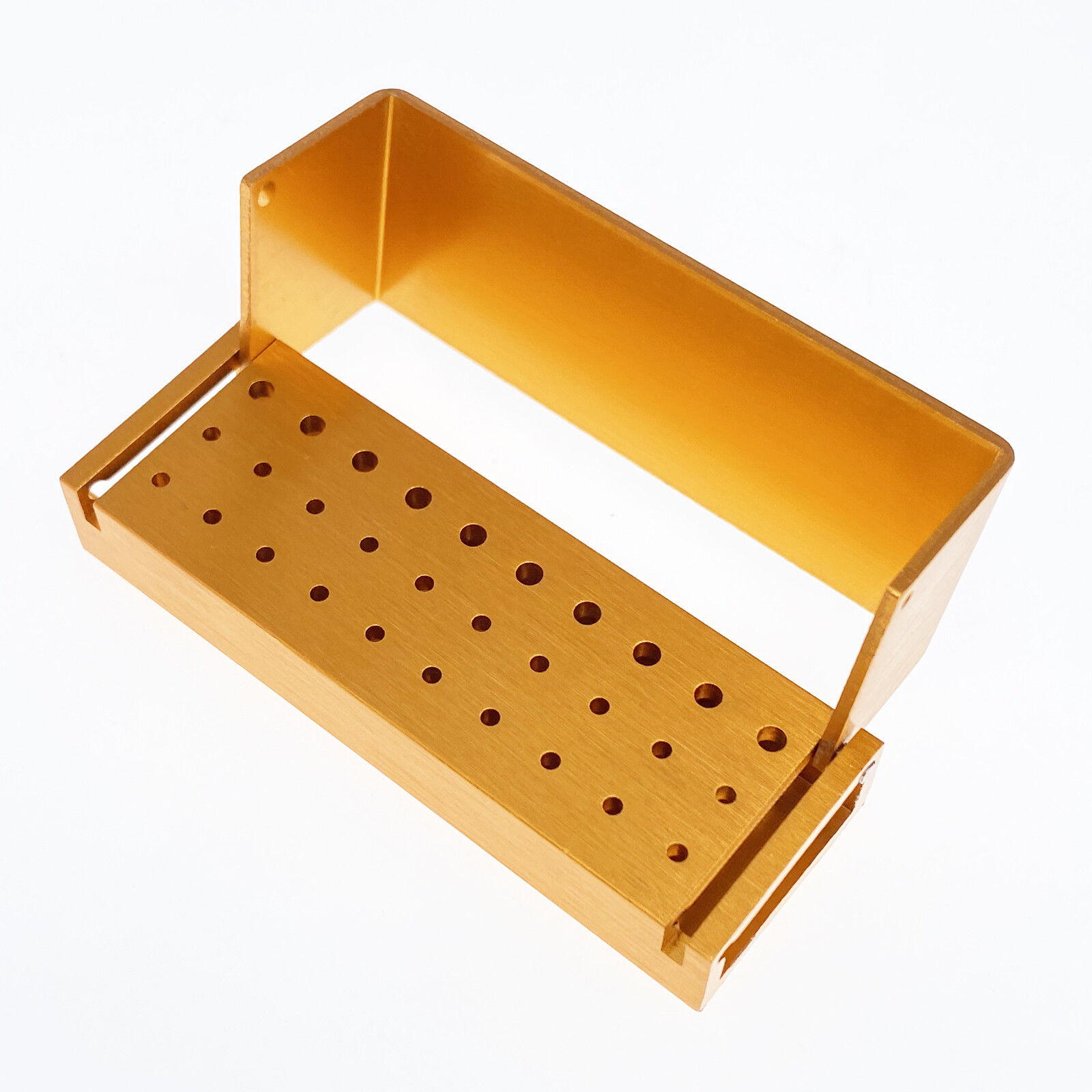 Dental Bur Burs Holder Block Disinfection Box Aluminium Autoclave 30 Holes
