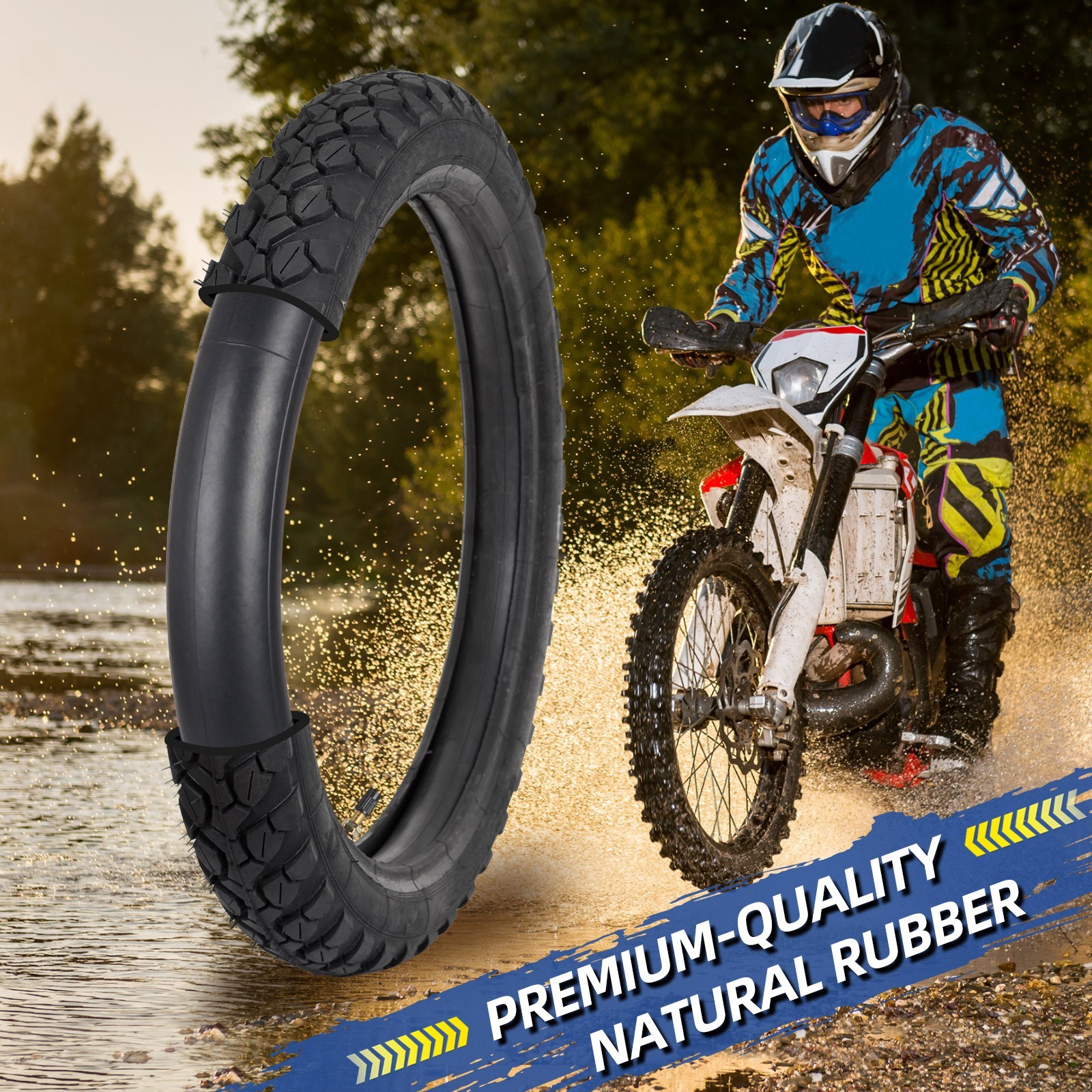 2-Pack 2.75/3.00-19” (70/100-19) Inner Tube for Motorcycle, Dirt Bike, Pit Bike