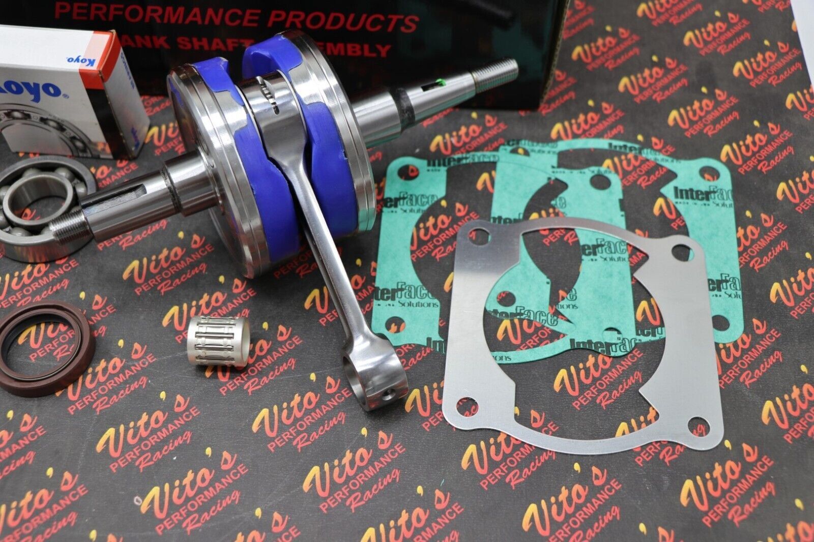 VITOS Yamaha Blaster crankshaft KIT +3mm STROKER crank bearings + spacer + seals