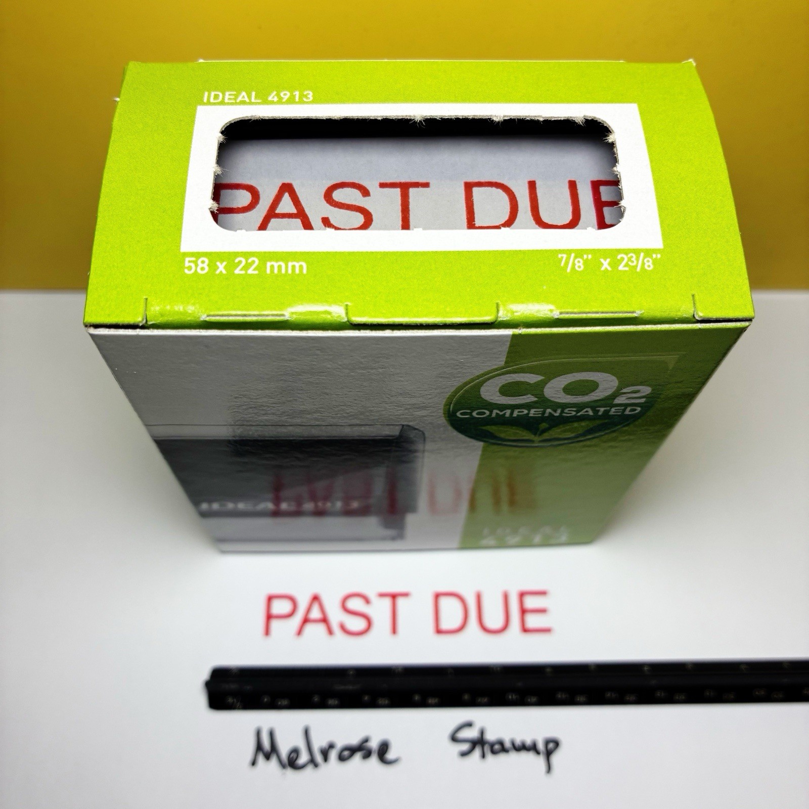 Past Due Rubber Stamp Red Ink Self Inking Ideal 4913