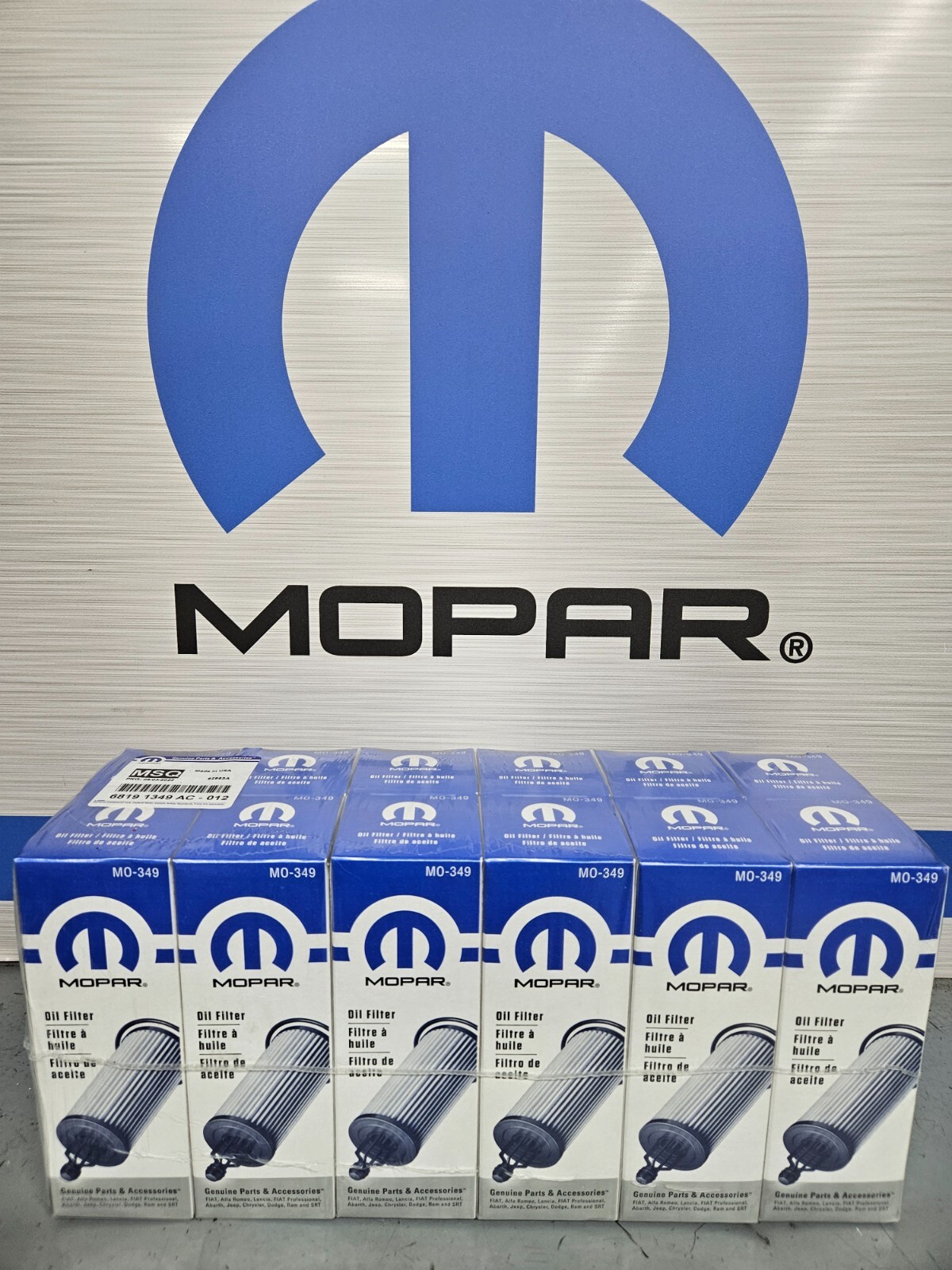 Genuine Mopar Engine Oil Filter Kit 68191349AC Pack of 12 Bulk Lot