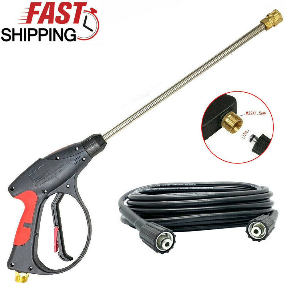 High Pressure 4000PSI Car Power Washer Gun Spray Wand Lance Nozzle Hose Kit M22
