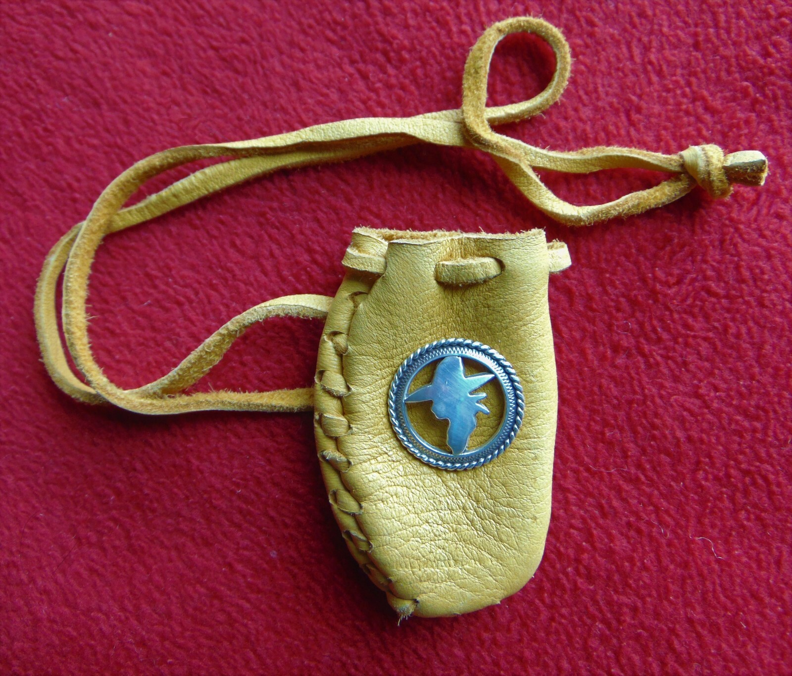 WESTERN COWBOY OR MOUNTAIN MAN OR WOMAN'S NEW LEATHER POSSIBLES BAG ~ & CONCHO