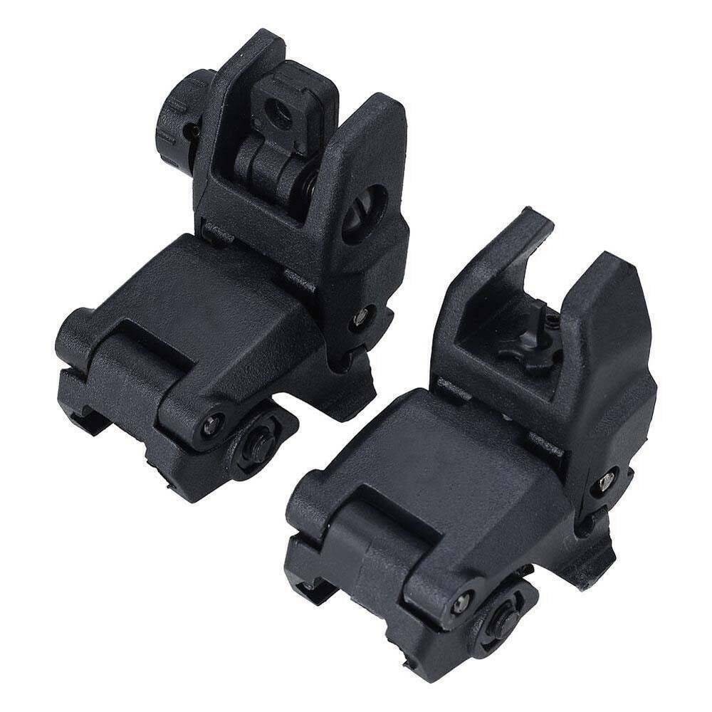 NEW Flip Up Sight New Generation Front & Rear Back Up Sight Set Black