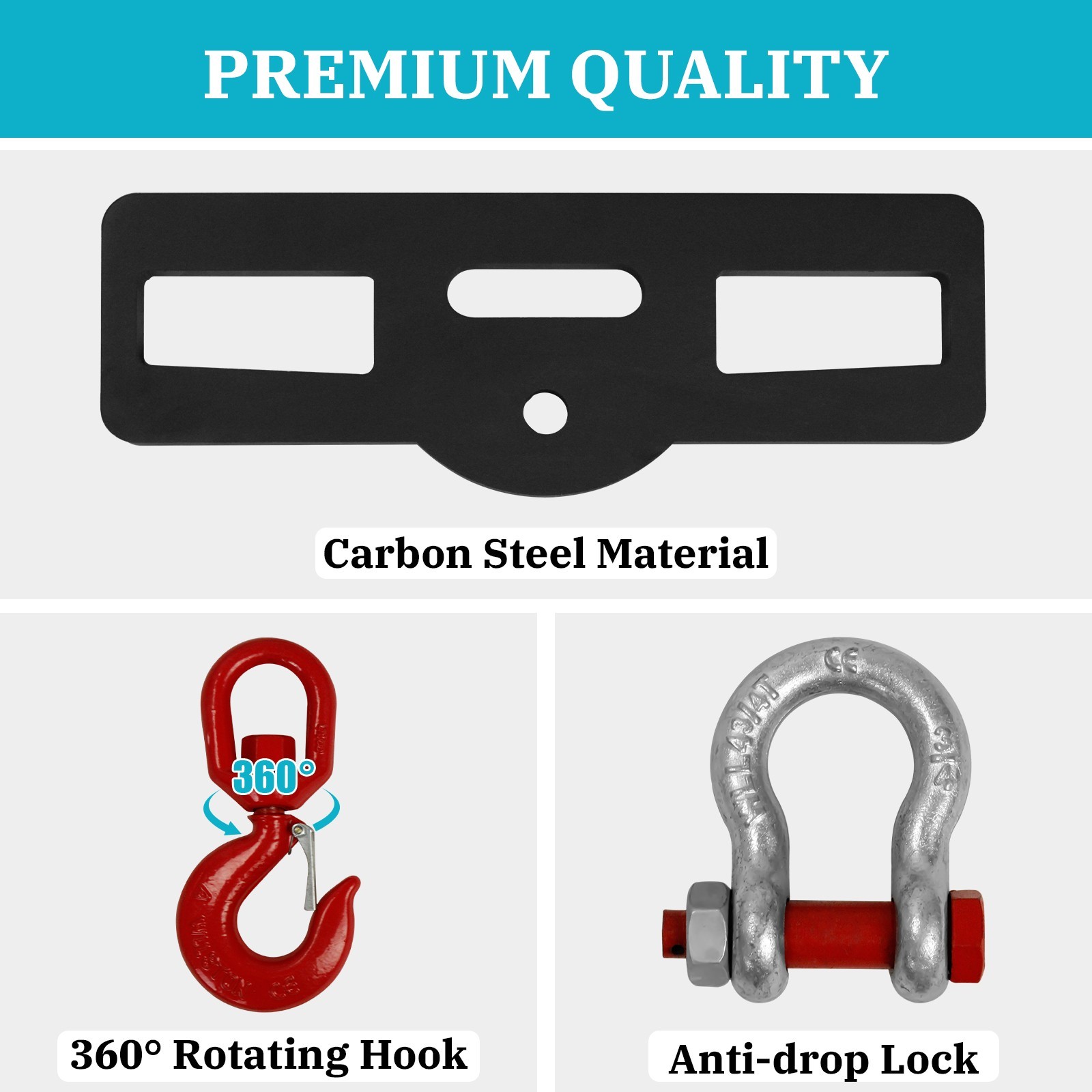 Forklift Lifting Hook,Load 6600lbs Forklift Lifting Hoist Attachment
