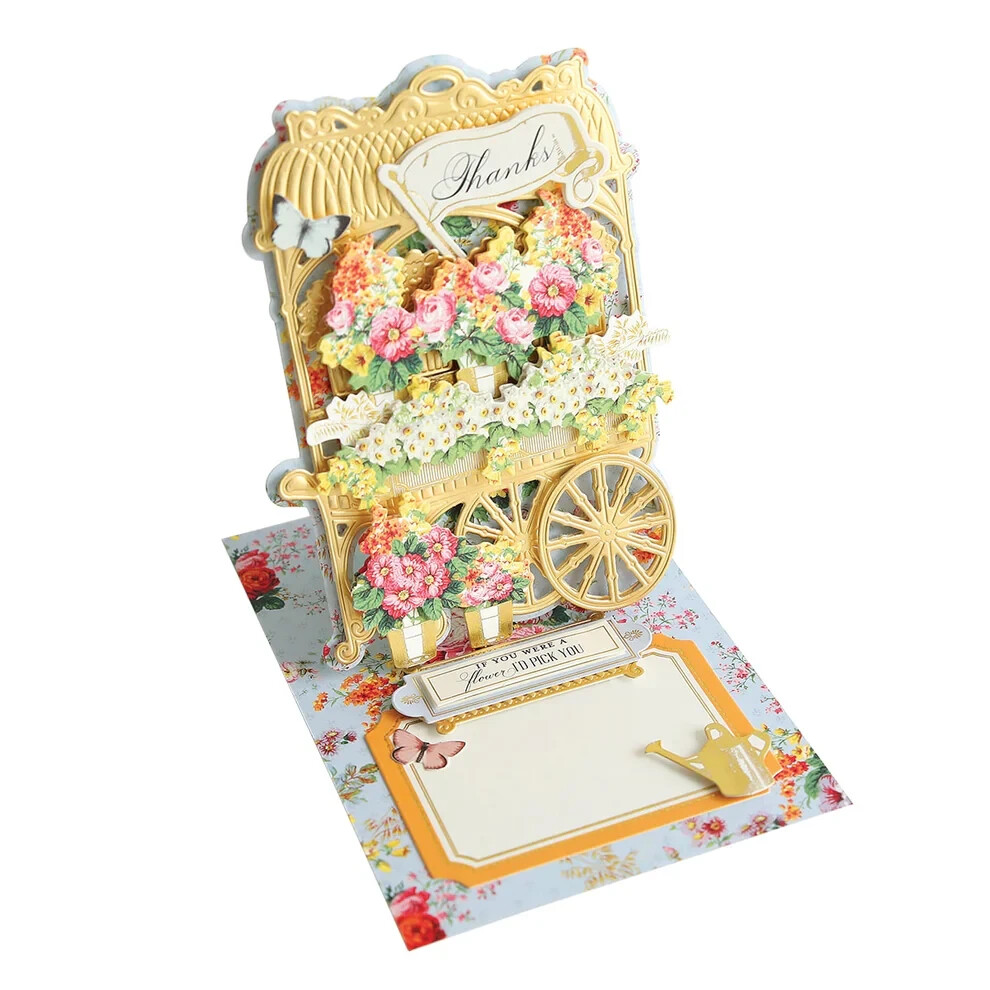 ANNA GRIFFIN "FLOWER CART" EASEL FINISHING SCHOOL CRAFT BOX ~7 DIES + MATERIALS