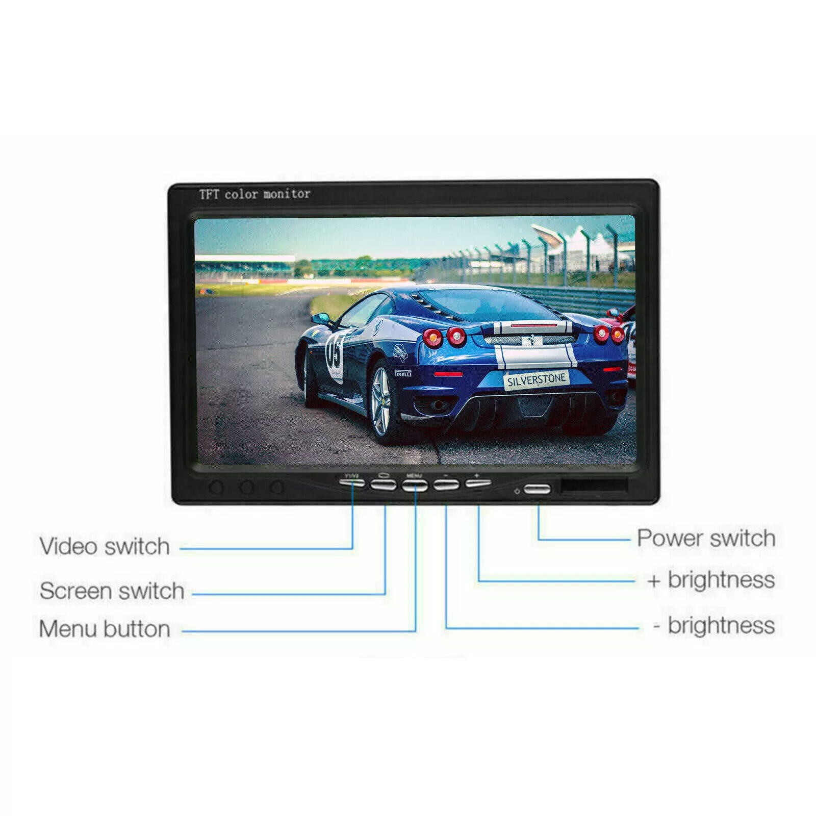 7" Monitor Rear View Backup Camera Night Vision System for RV Truck Bus VAN US