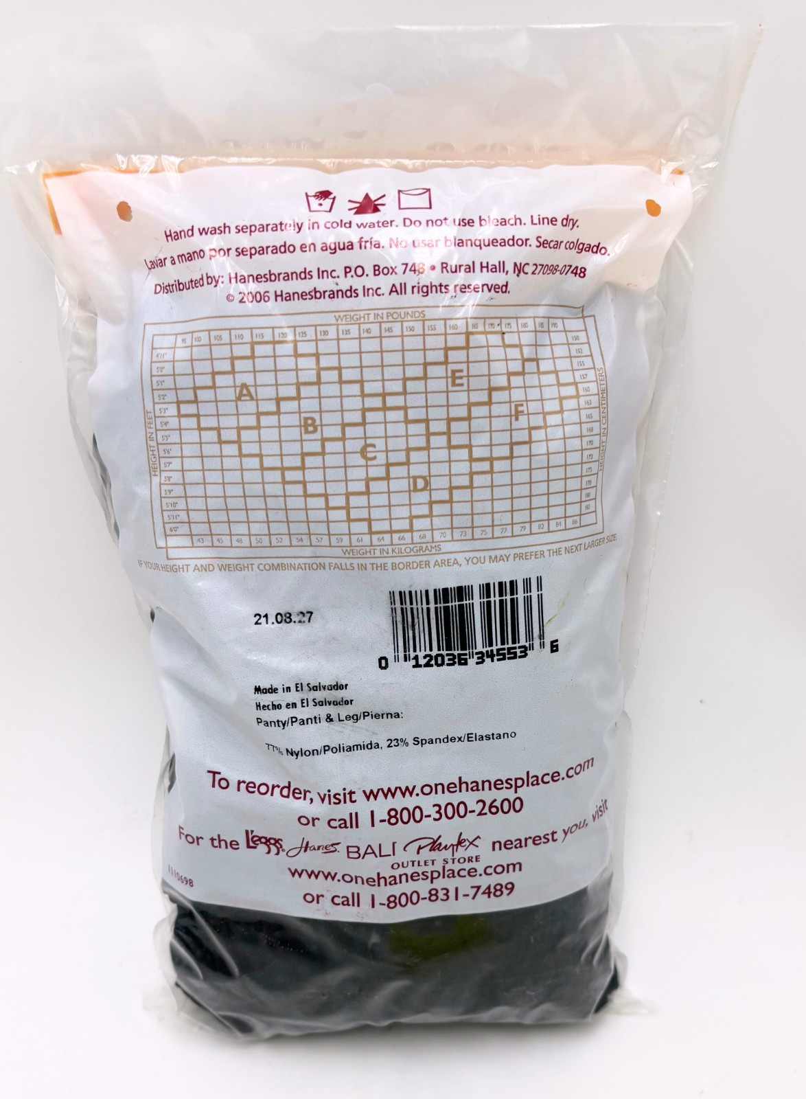 Hanes Alive Support Pantyhose Non Control Top Sheer Toe 3 Pack 3014 Jet Size C