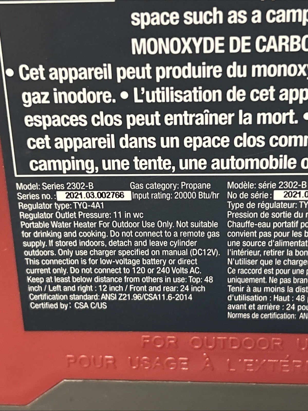 2 Coleman HWOD H2Oasis Portable Water Heater On-Demand Hot Water. Untested! Read