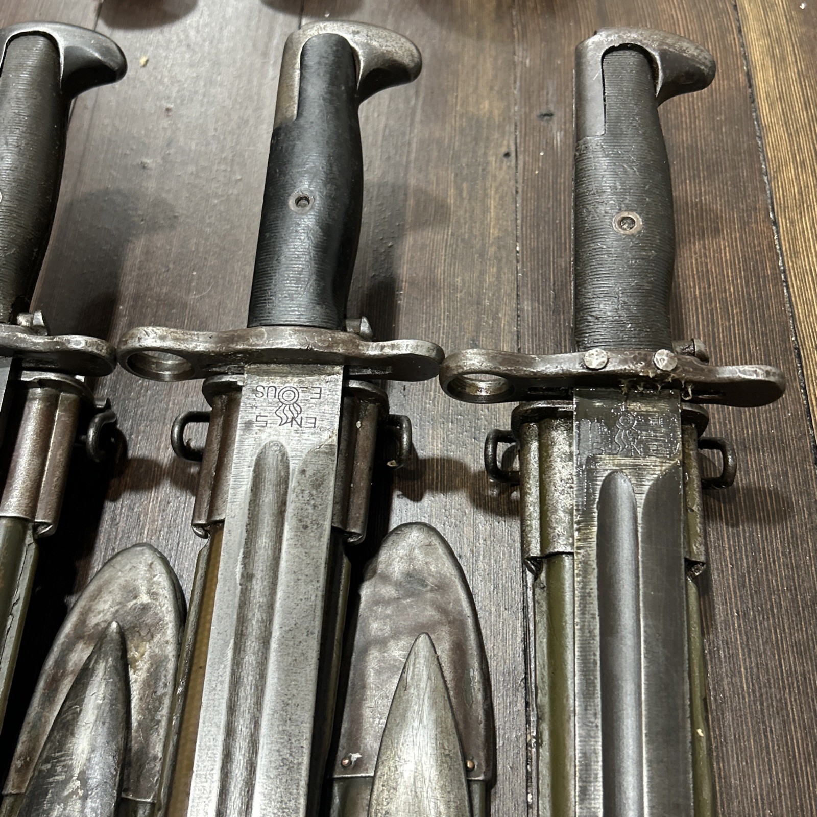 Original M1 Garand bayonet US marked w/ E-US scabbard also fits 1903 1903A3 NICE