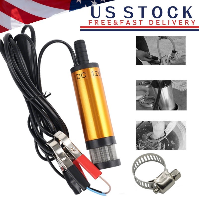 Diesel Electric Fuel Water Oil Transfer 12V Mini Refueling Submersible Drum Pump