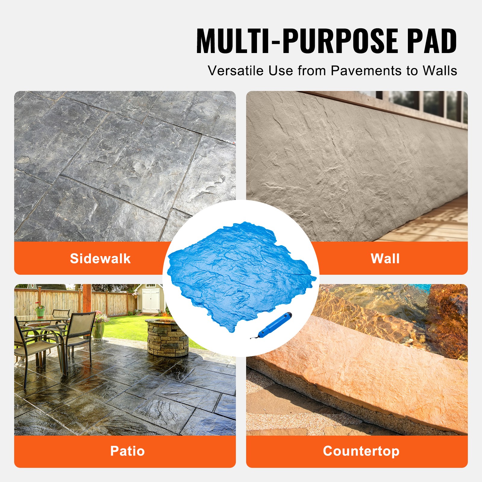 Concrete Stamps Mat 18 x 18 in Concrete Texturing Skin Polyurethane Stamp